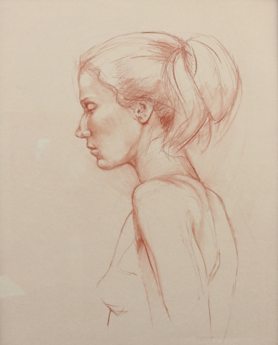 Mary Mellot, "Portrait of a young Woman", pastel, $800