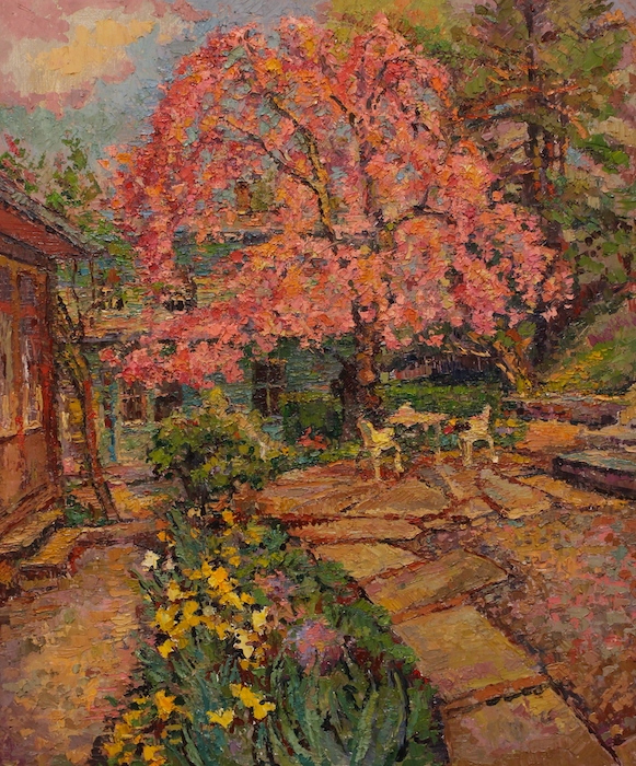 Leif Nilsson, "Cherry Tree garden", oil, $15,000