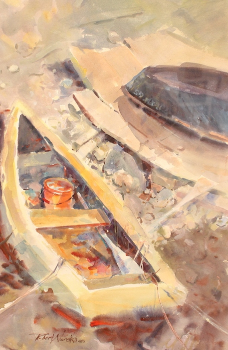 Robert Noreika, "Orange Pail", acrylic, $2,200