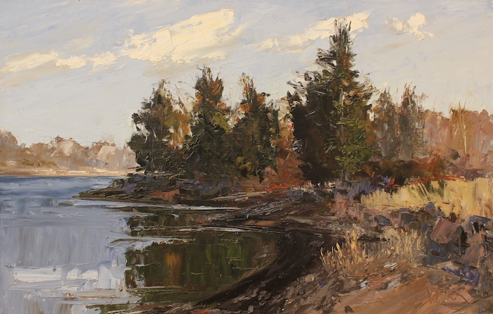 Howard Park, "Knox Preserve Reflection", oil, $1,200
