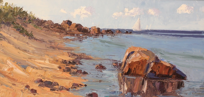 Howard Park, "South Beach Light", oil, $2,400