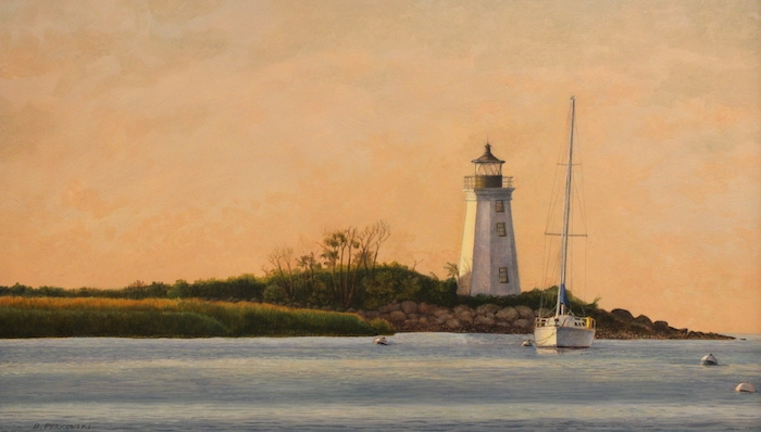 Bob Perkowski, "Fayerweather Dawn", oil, $1,500