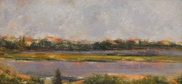 Nancy Schroeder, "Vibrant Marsh", mixed media, $500
