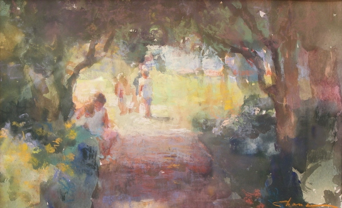 Shauna Shane, "Flower Bridge", pastel, $850