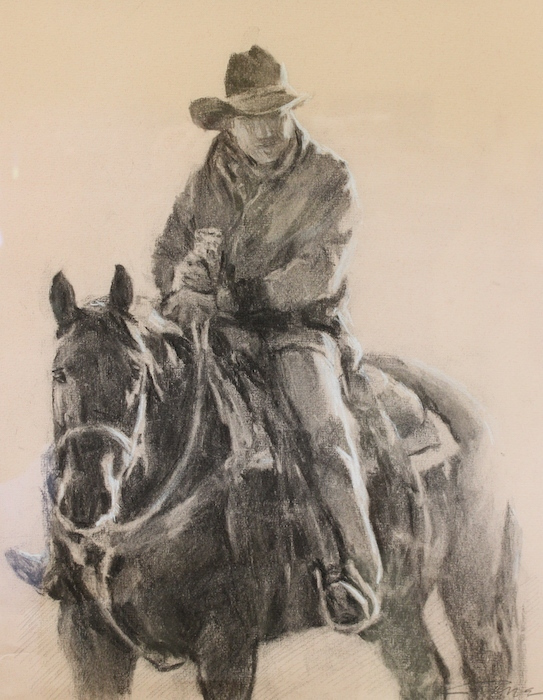 Shauna Shane, "Respite", charcoal, $800