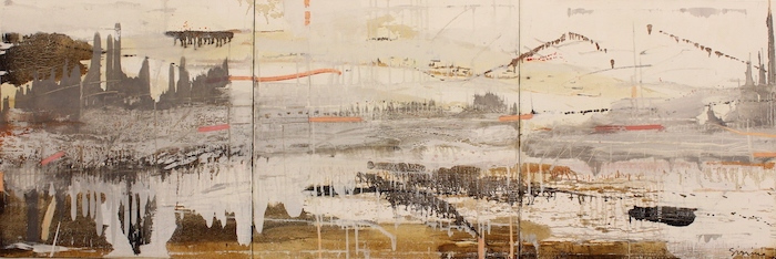 Dennis Sirrine, "Marsh Migration", mixed media, $5,900