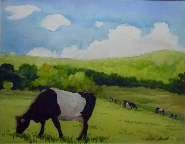 Ralph Acosta, "Grazing", watercolor, $575