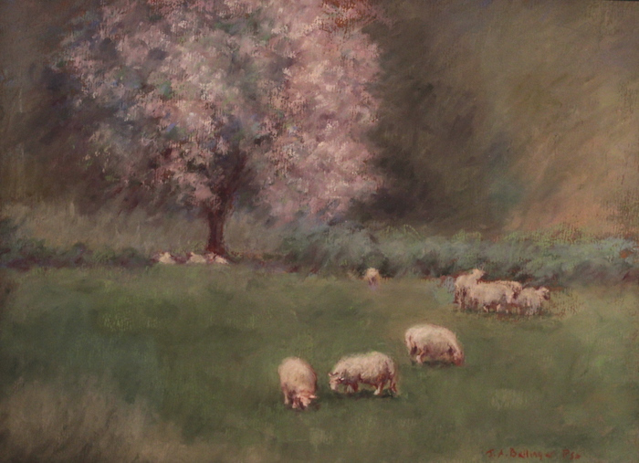 Joann Ballinger, "Apple Blossom Time", pastel, $1,500