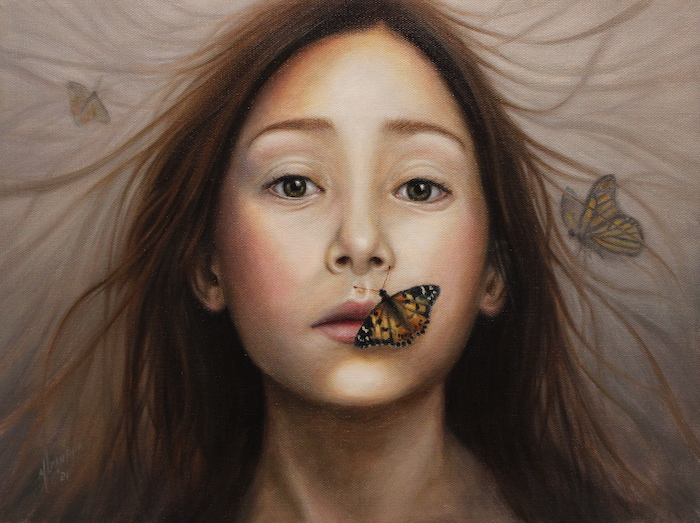 Mike Laiuppa, "Winged Surrender", oil, $735