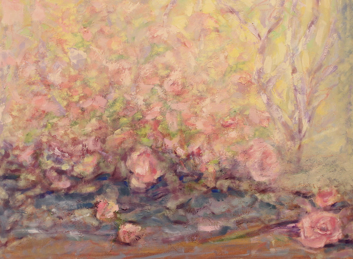 Molly Sullivan McDonald, "Early Roses", oil, $3,500