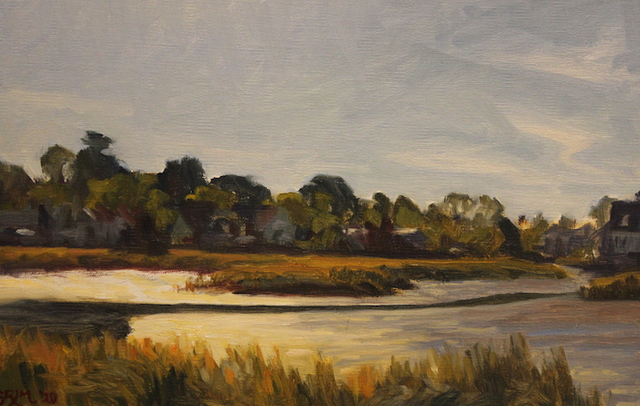 Sean Murtha, "Farm Creek Running Low", oil, $600