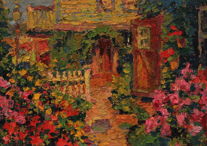 Leif Nilsson, "Studio Garden", oil, $2,400