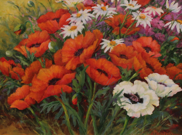 Jo Rembish, "Florals of Spring", acrylic, $400