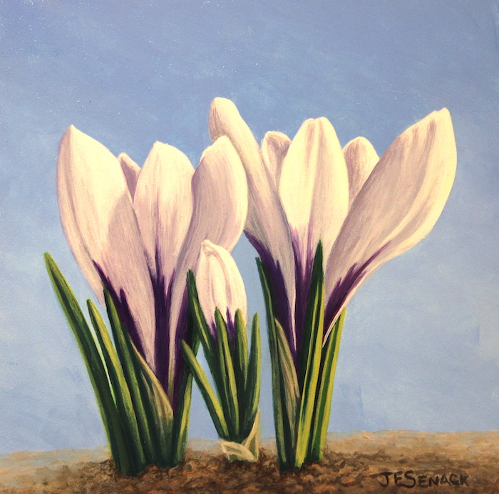 J. Elaine Senack, "Spring Heralds", acrylic, $700