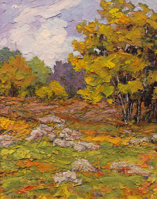 Charles I Shaw, "Across the Way", oil, $350