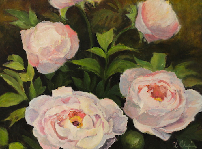 Lorraine Skelskey-Chapin, "Pretty in Pink", oil, $750