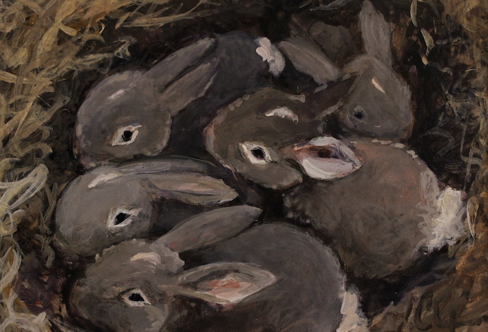 Lorraine Skelskey-Chapin, "The Bunny Nest", oil, $295
