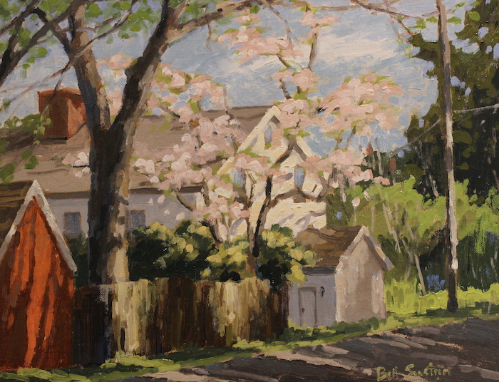 Bill Sonstrom, "Spring by the Marina", oil, $650