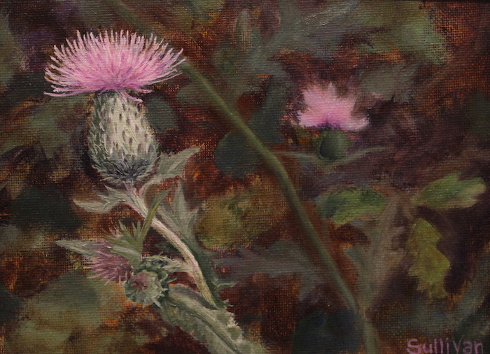 Shawn Sullivan, "Thistle", oil, $350