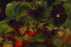 Nancy Bauer Howell, "Strawberries a la Pansy", oil, $375