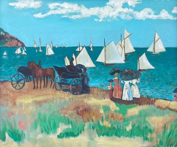 Jill Butcher, "The Sloop Race", oil, 20x24, $1,500