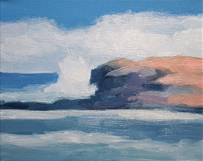 Michael Centrella, "Brace Rock", oil, 8x10, $275