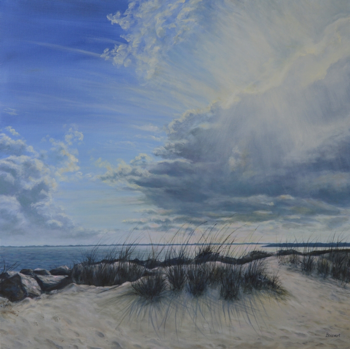 Linda Boisvert-DeStefanis, "Silver Lining II", oil, 30x30, $3,400