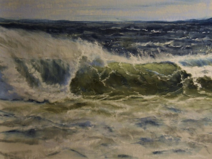 Dorothy Gibb, "Windy Storm Squall", pastel, 9x12, $425