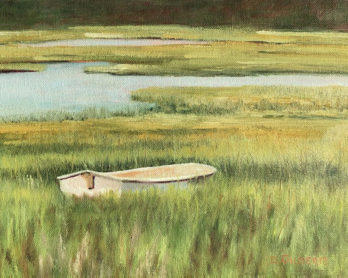 Donna Gilberto, "Lost on the Marsh", oil, 9x12, $750