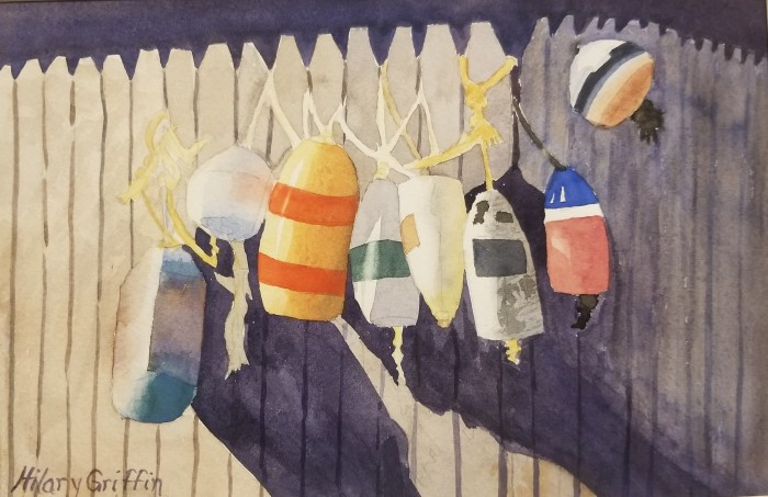 Hilary Griffin, "Buoyed", watercolor, 14x17, $225