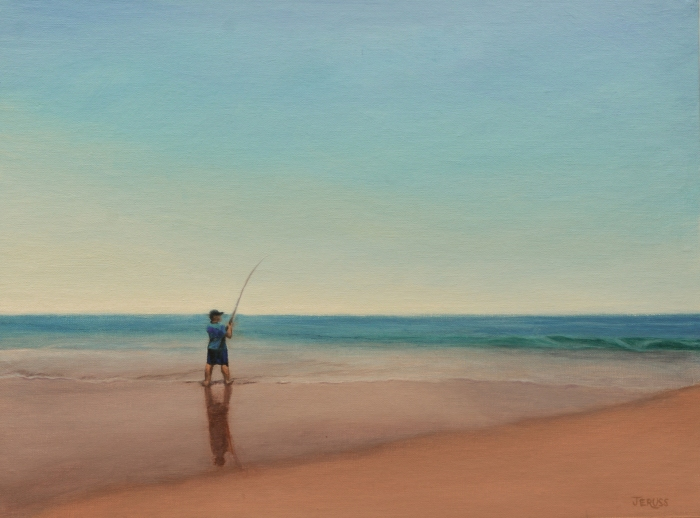 Irene Jeruss, "Nothing But Blue", oil, 12x16, $950