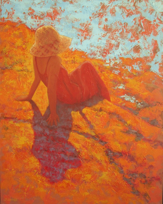 Sarah Stifler Lucas, "Coastal Oasis", oil, 30x24, $3,200