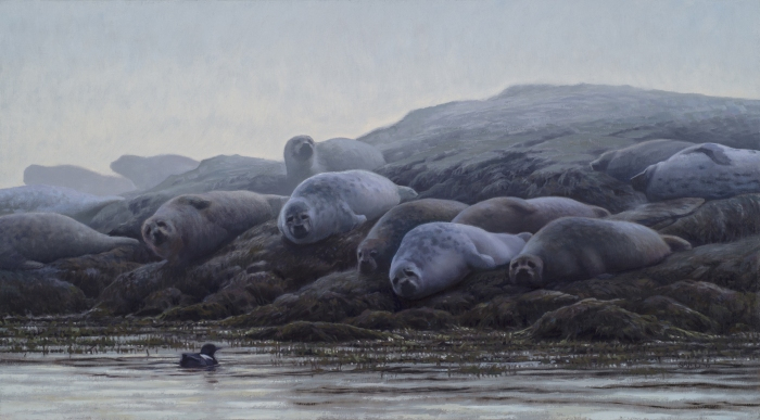 Sean Murtha, "Hauled Out", oil, 20x36, $1,800