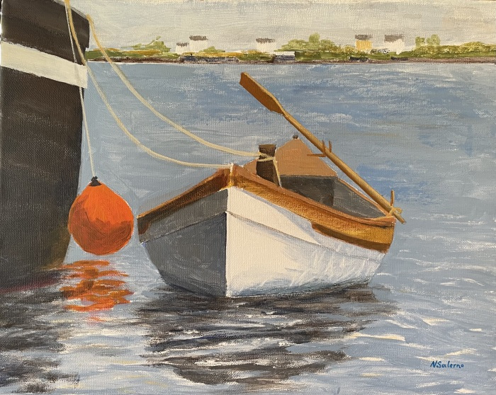 Nick Salerno, "Whaleboat", acrylic, 11x14, $350