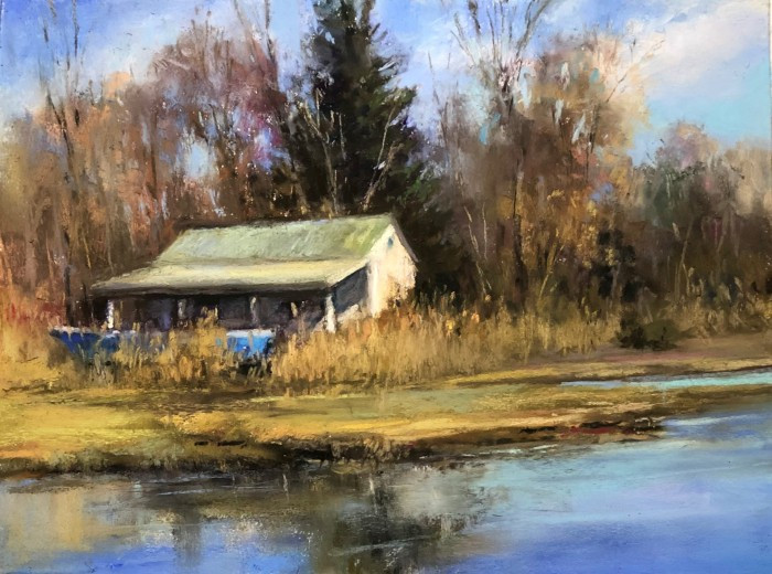Beverly A. Schirmeier, "Winter Storage", pastel, 9x12, $625