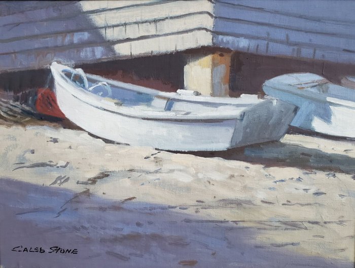 Caleb Stone, "Island Skiff", oil, 12x16, $1,600