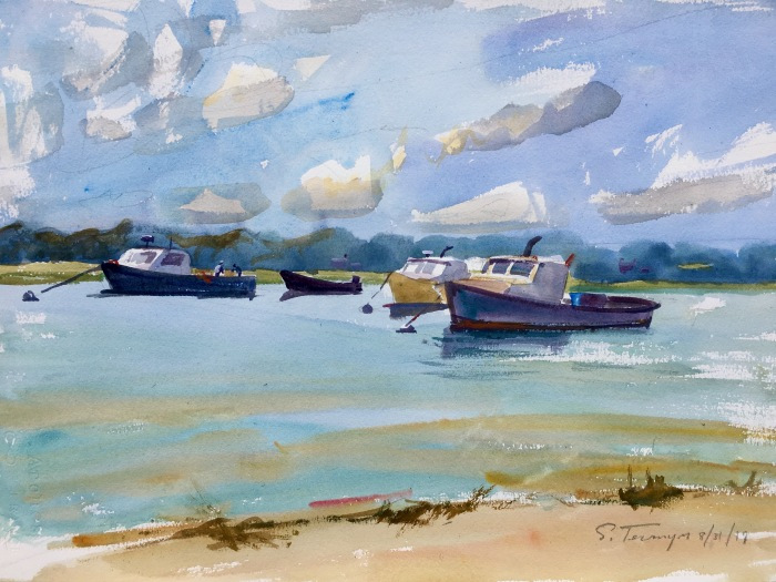 Susan Termyn, "Day's End, Nauset", watercolor, 15x20, $1,200