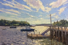 Thomas Adkins, "Windy Harbor", oil, 9x12, $950