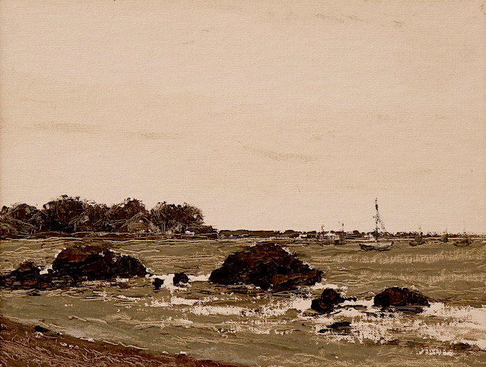 Alex Anisimov, "Quiet Bay", oil, $145