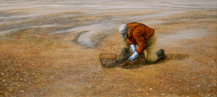 Del-Bouree Bach, "Diggin", acrylic, $5,800
