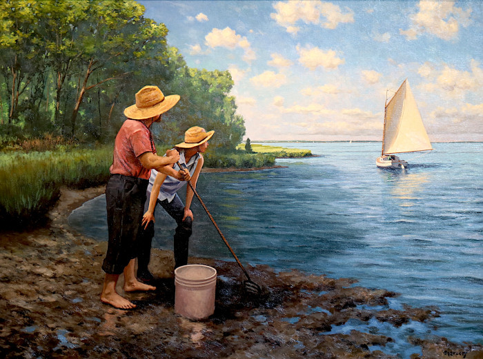 Harley Bartlett, "Clamming", oil, $15,000