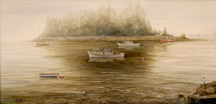 Tom Clifford, "Port Clyde", oil, $1,550