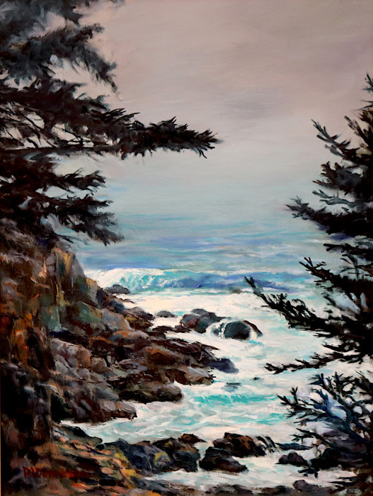 Pamela J. Danneman, "Mendocino", oil, $2,200