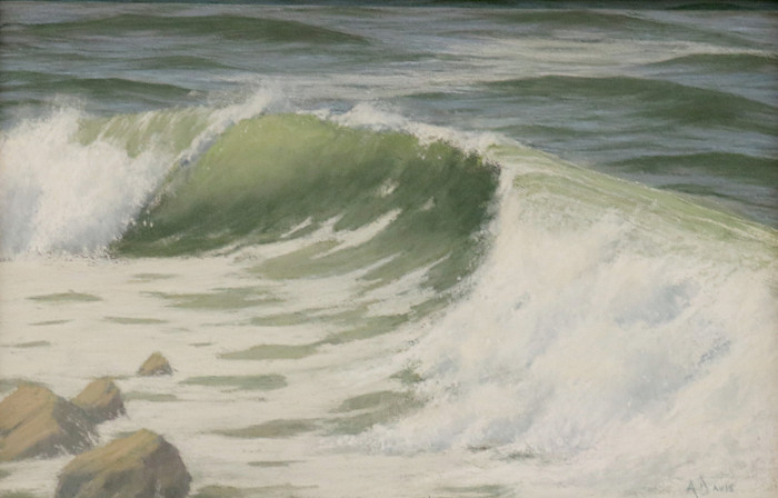 Anthony Davis, "Force of Nature", pastel, $600