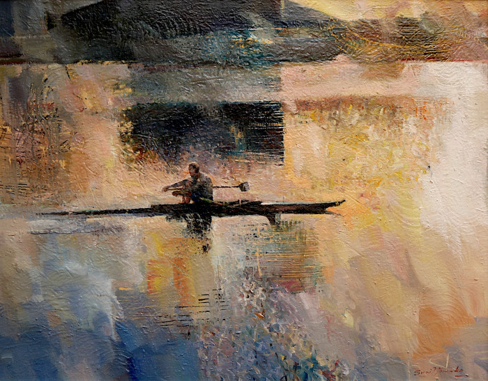 Sunil Howlader, "Daybreak II", oil, $3,600