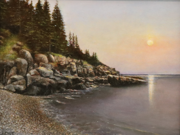 Steve Linde, "Little Hunters Beach, ME", oil, $1,400