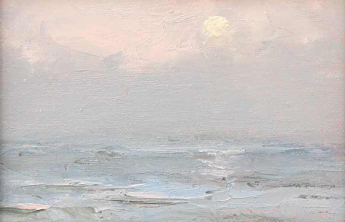Susan Missel, "Saybrook Surf II", oil, $675