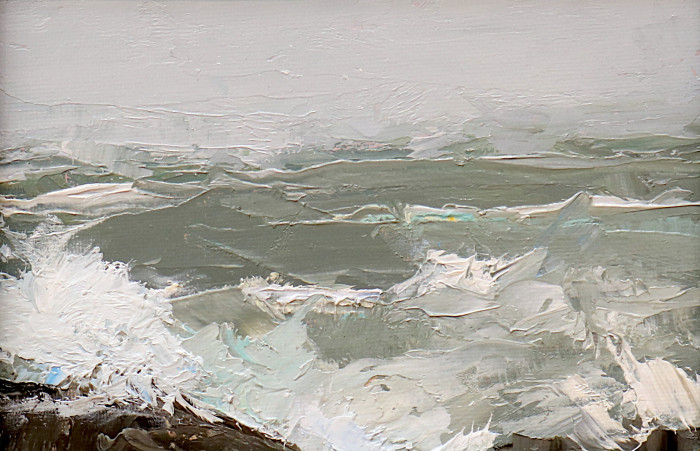 Susan Missel, "Saybrook Surf III", oil, $675