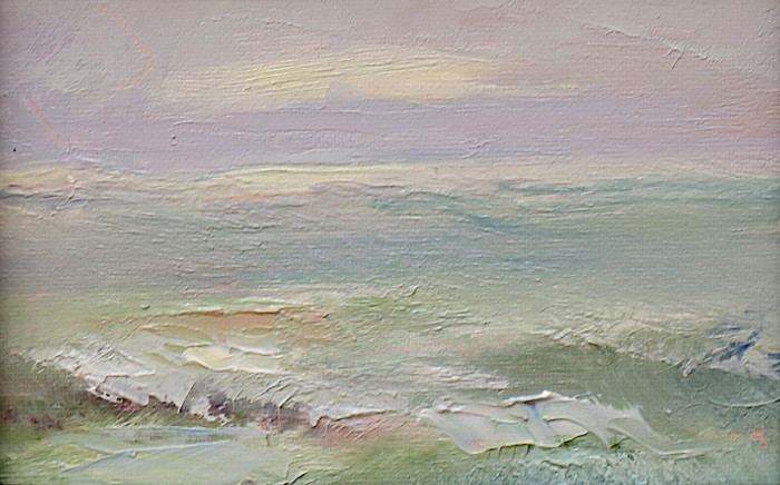 Susan Missel, "Saybrook Surf IV", oil, $675