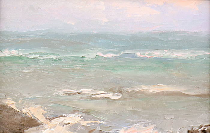 Susan Missel, "Saybrook Surf I", oil, $675